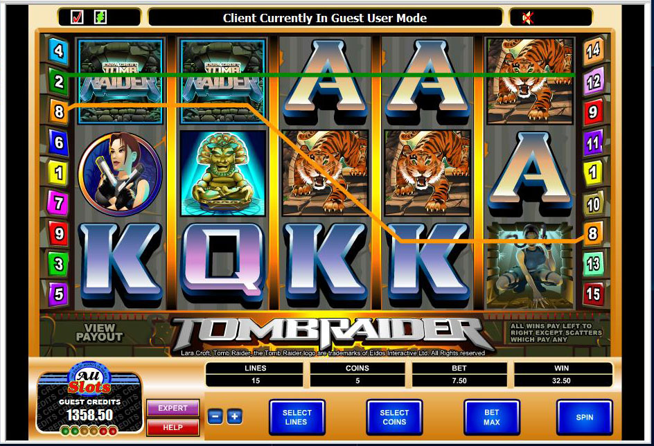 Thomb raider slot game